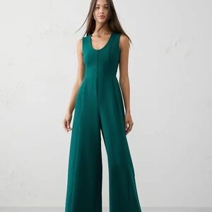 Banana Republic Factory Teal Sleeveless Jumpsuit